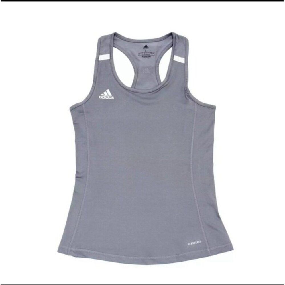 Adidas Womens Aeroready Gray Racerback Tank Top S Lightweight Activewear